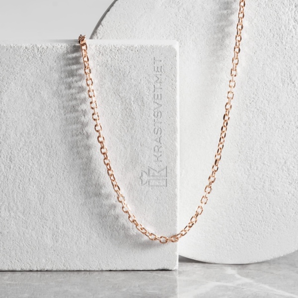 Цепь из красного золота 585, плетение «Якорь»